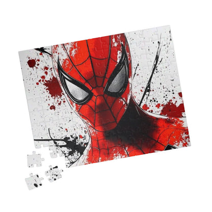Spider Mask Art Puzzle — Red Splash Jigsaw (110–1014 pcs)