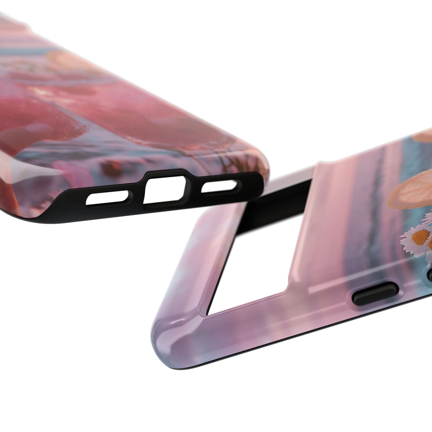 Pink Sunset Cocktail Phone Case — Beach Drink Protective Cover