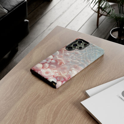 Tough Case - Pink Seashell Beach Phone Case