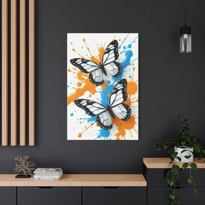 Butterfly Splash Canvas Wall Art — Matte Stretched Canvas