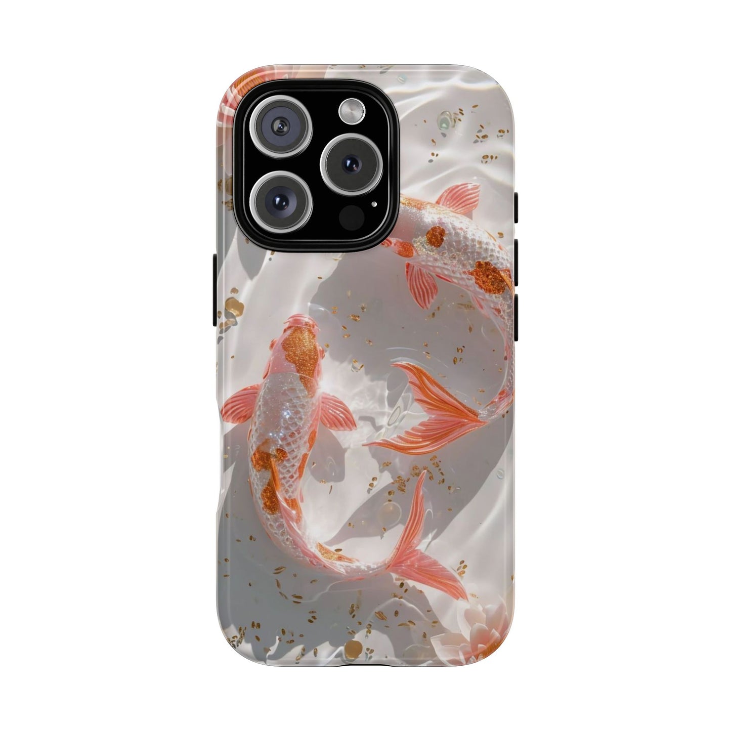 Koi Fish Phone Case "Serene Gold Fleck Watercolor"