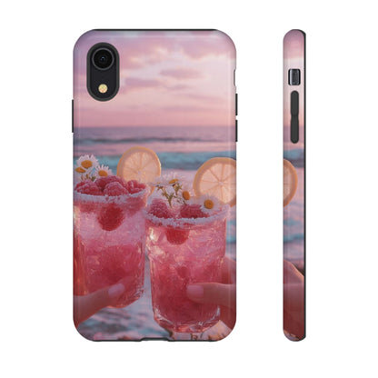 Pink Sunset Cocktail Phone Case — Beach Drink Protective Cover
