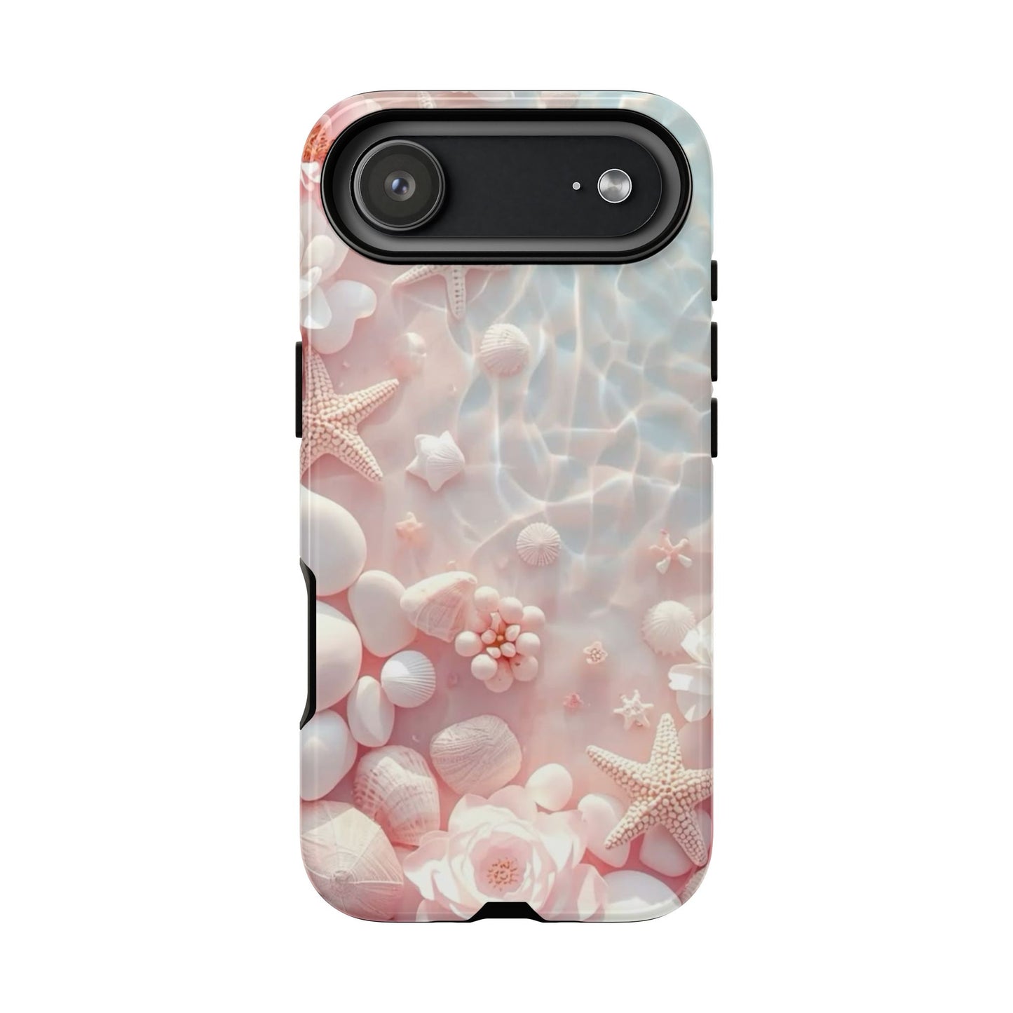 Phone Case — Pink Seashell Starfish Beach Waterproof Design