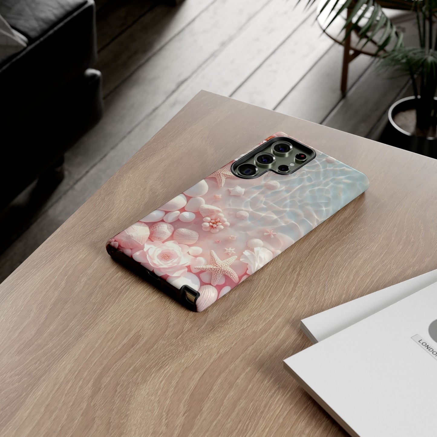Tough Case - Pink Seashell Beach Phone Case