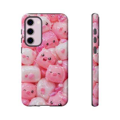 Cute Soft-Pink Character Protective Phone Case