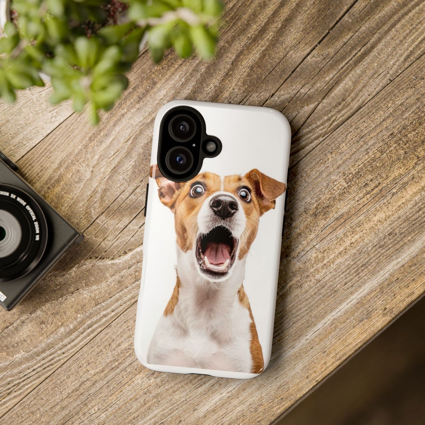 Shocked Dog Phone Case — Cute Pup Protective Tough Case