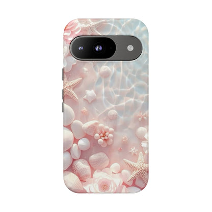 Phone Case — Pink Seashell Starfish Beach Waterproof Design