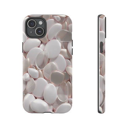 Phone Case – Soft Pink Pebble Pattern Protective Tough Case