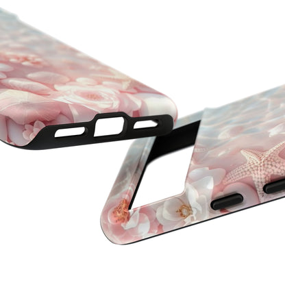 Phone Case — Pink Seashell Starfish Beach Waterproof Design