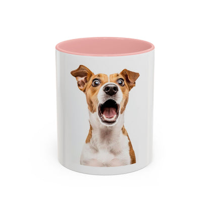 Surprised Dog Accent Coffee Mug – Funny Jack Russell Face 11/15oz