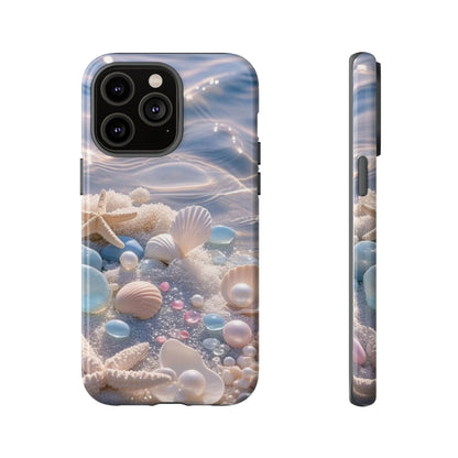 Seashell Pearl Phone Case — Pastel Beach Protective Tough Case