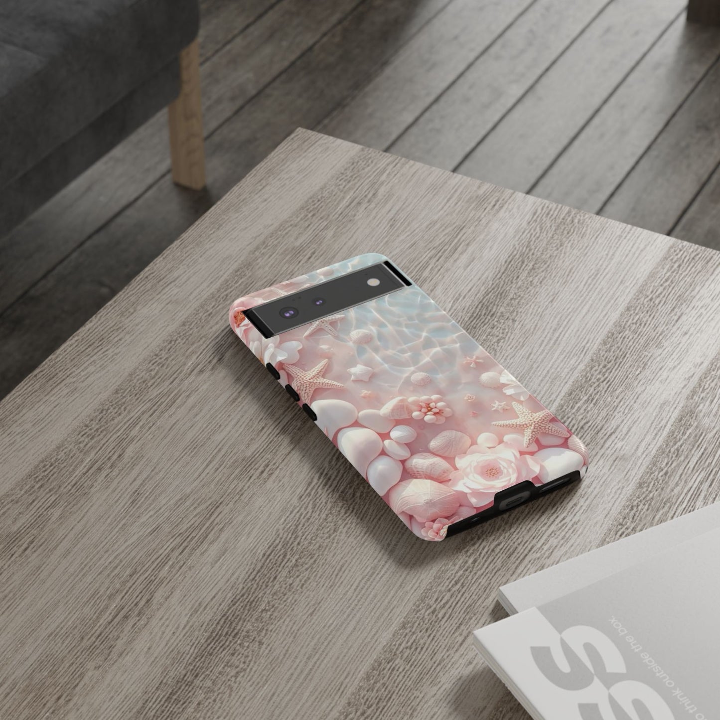 Phone Case — Pink Seashell Starfish Beach Waterproof Design