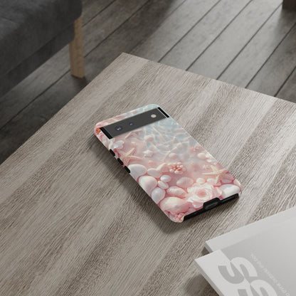Phone Case — Pink Seashell Starfish Beach Waterproof Design