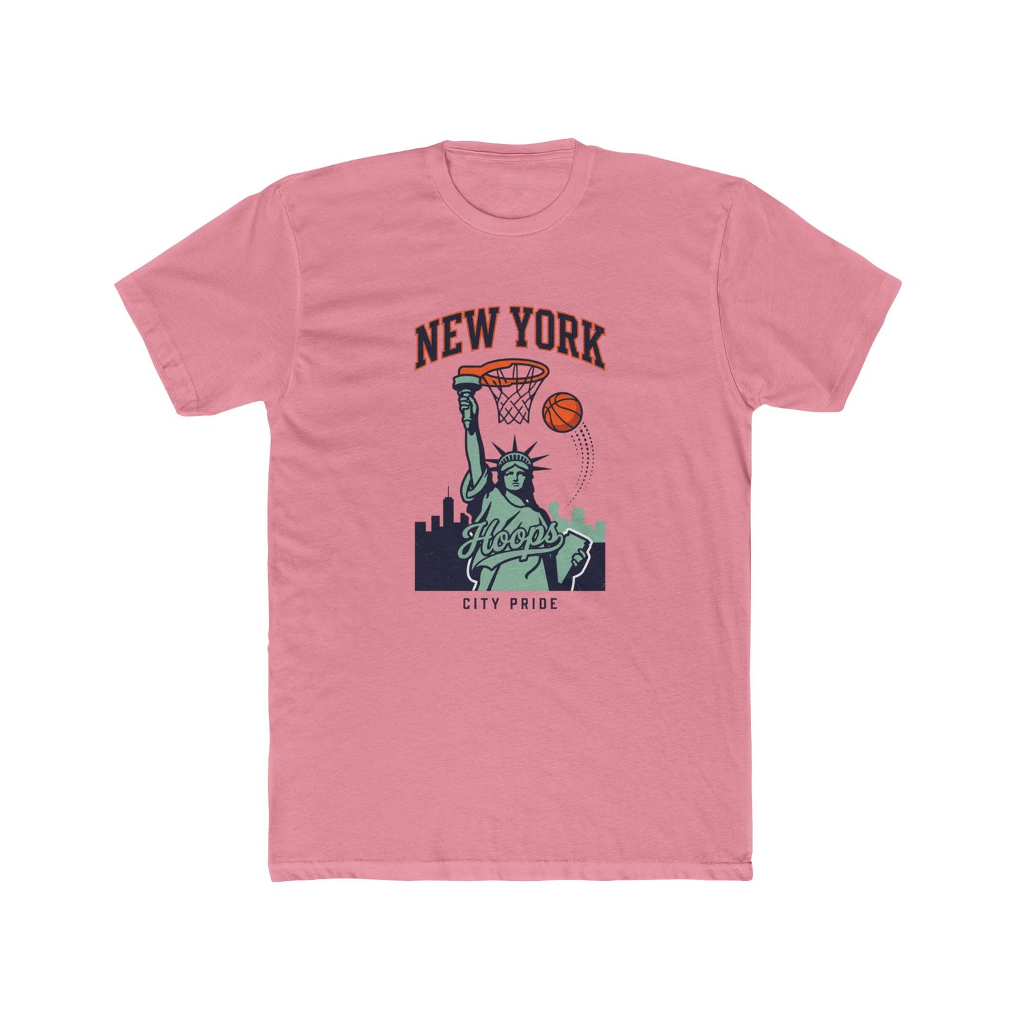 New York Hoops T-Shirt — Statue of Liberty Basketball City Pride Tee