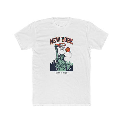 New York Hoops T-Shirt — Statue of Liberty Basketball City Pride Tee