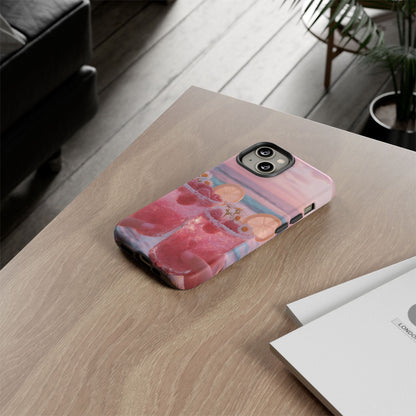 Pink Sunset Cocktail Phone Case — Beach Drink Protective Cover