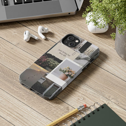 Inspirational Floral Phone Case – Cover with "Just Living My Best Life"