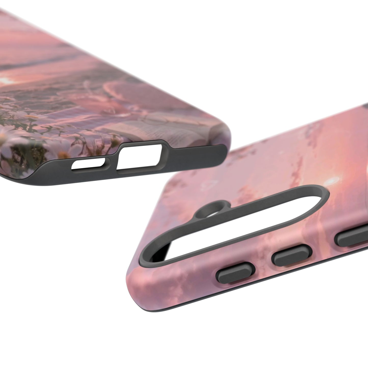 Pink Sunset Beach Phone Case "Romantic Seaside"