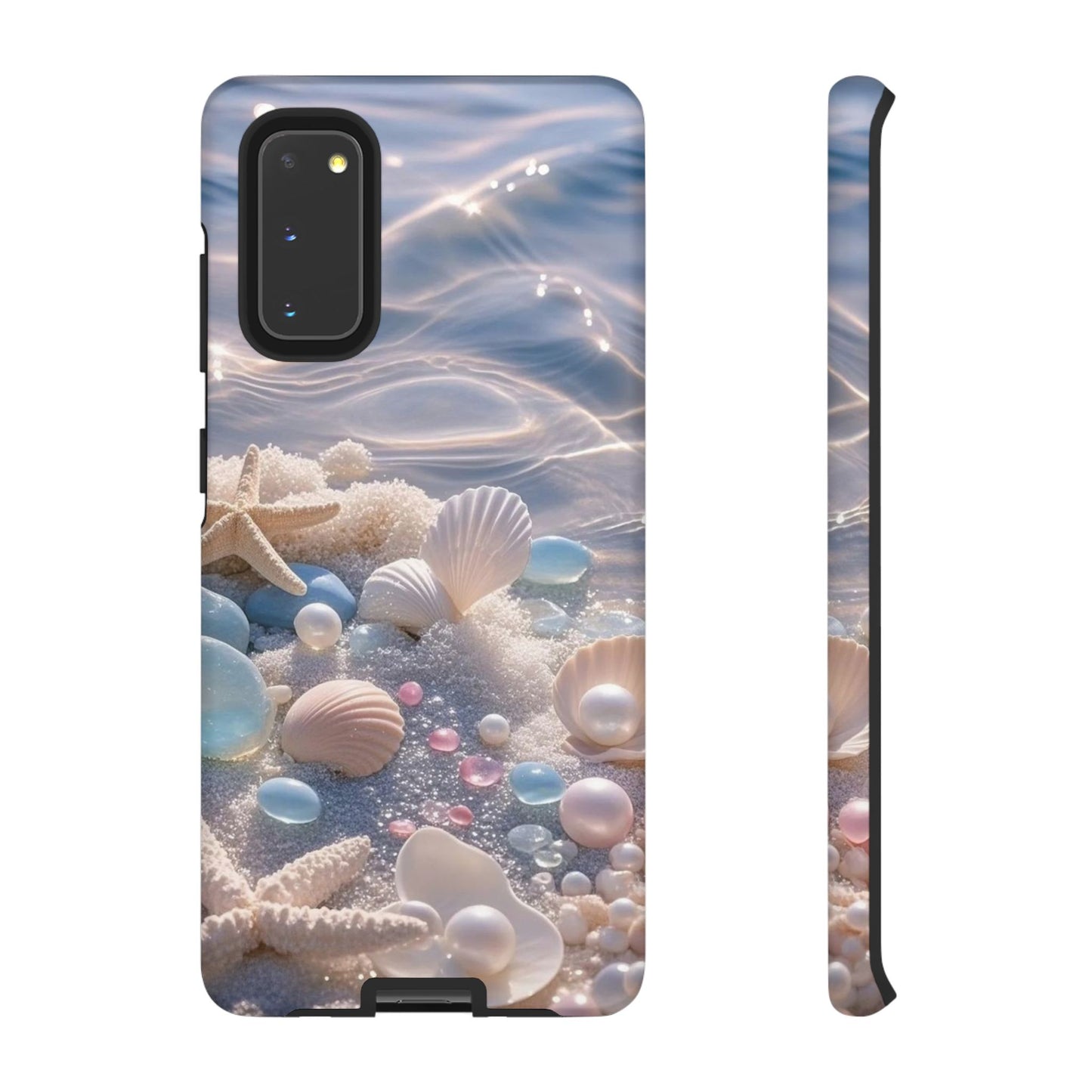 Tough Cases — Pastel Seashell Phone Case (Beach Shells, Pearls & Starfish)