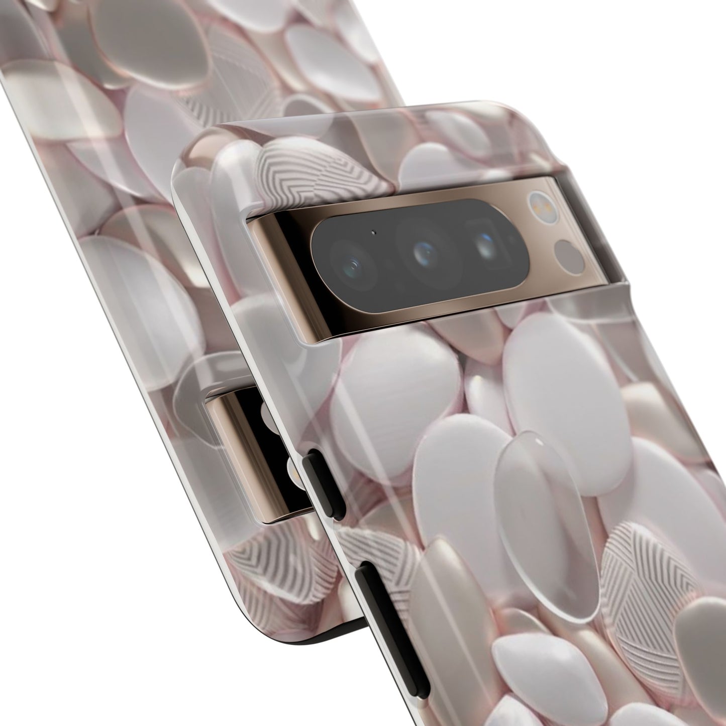 Phone Case – Soft Pink Pebble Pattern Protective Tough Case