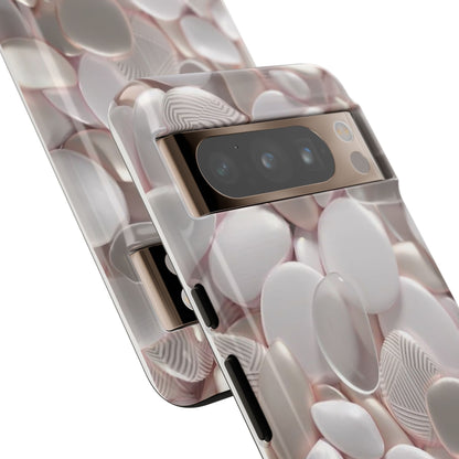 Phone Case – Soft Pink Pebble Pattern Protective Tough Case