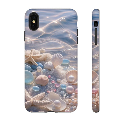 Seashell Pearl Phone Case — Pastel Beach Protective Tough Case