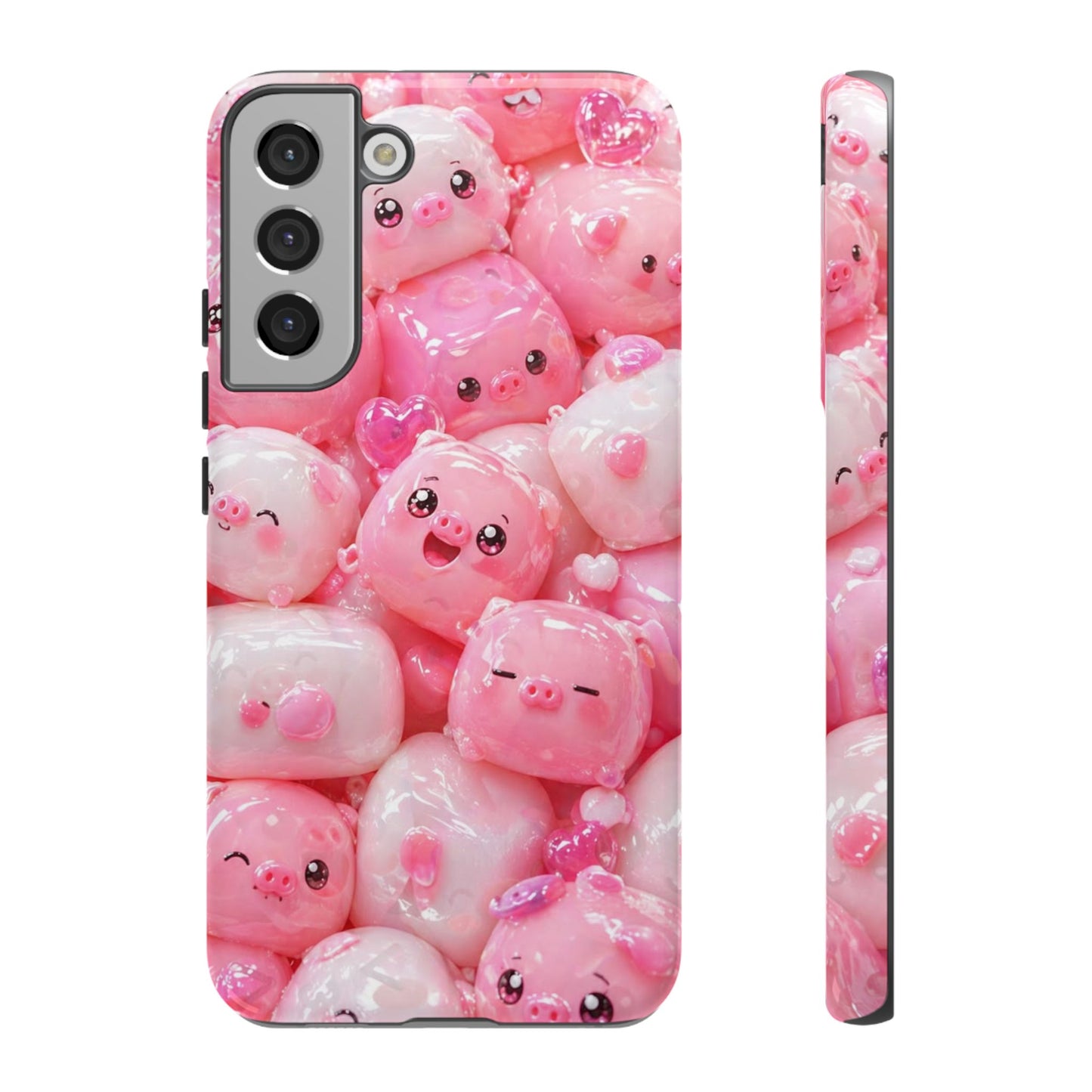 Cute Soft-Pink Character Protective Phone Case