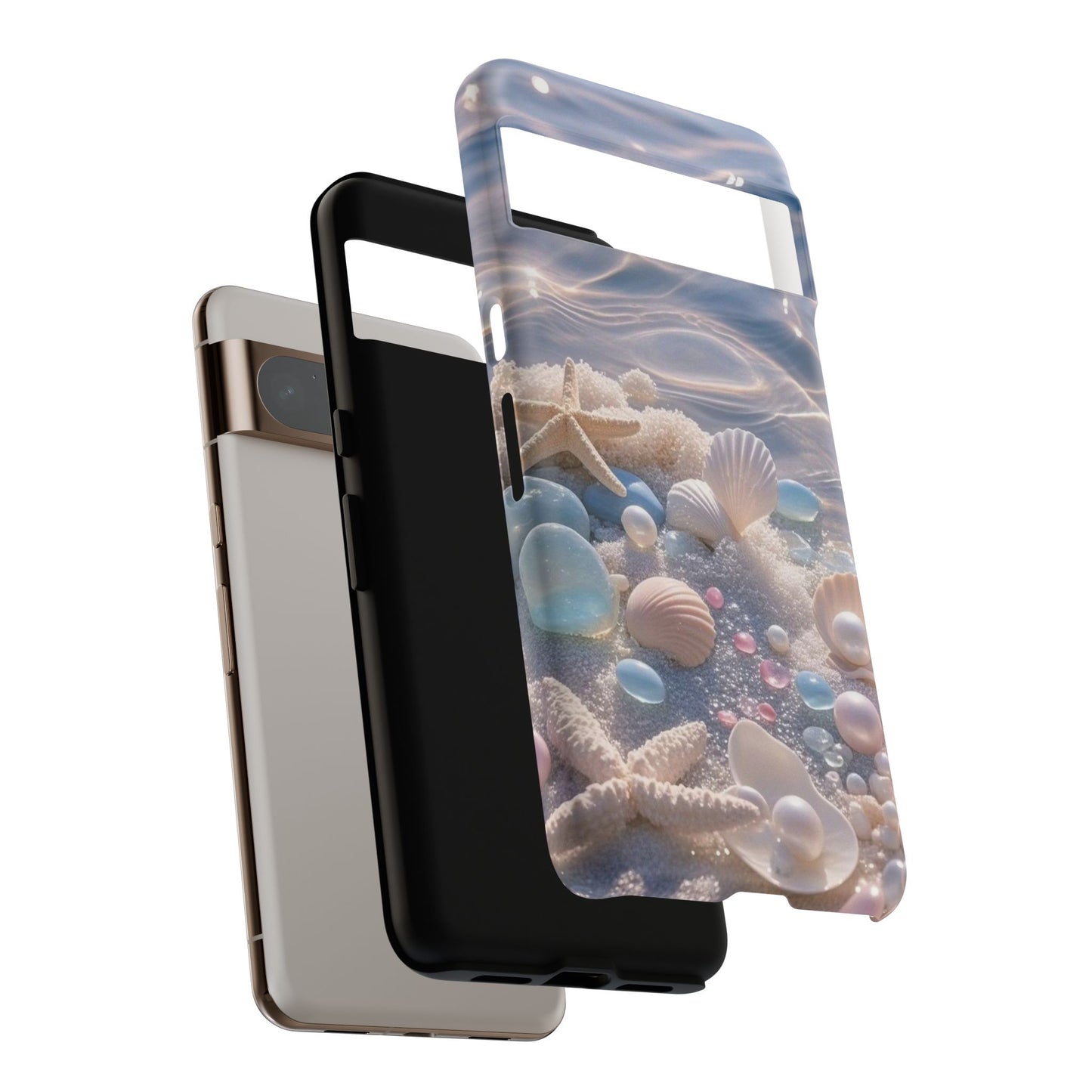 Seashell Pearl Phone Case — Pastel Beach Protective Tough Case