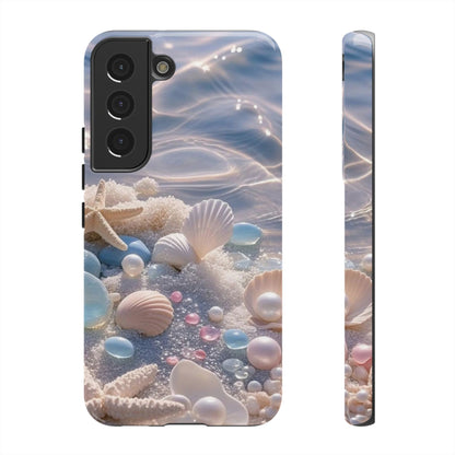 Tough Cases — Pastel Seashell Phone Case (Beach Shells, Pearls & Starfish)