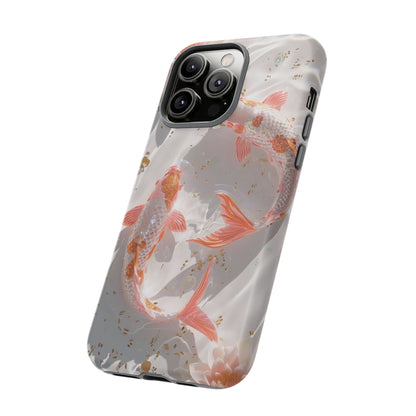Koi Fish Phone Case "Serene Gold Fleck Watercolor"