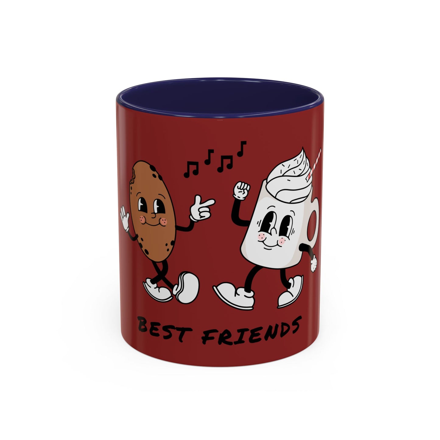 Best Friends Coffee Mug — Cute Cookie & Hot Cocoa Accent Mug (11/15oz)