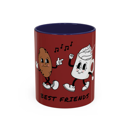 Best Friends Coffee Mug — Cute Cookie & Hot Cocoa Accent Mug (11/15oz)