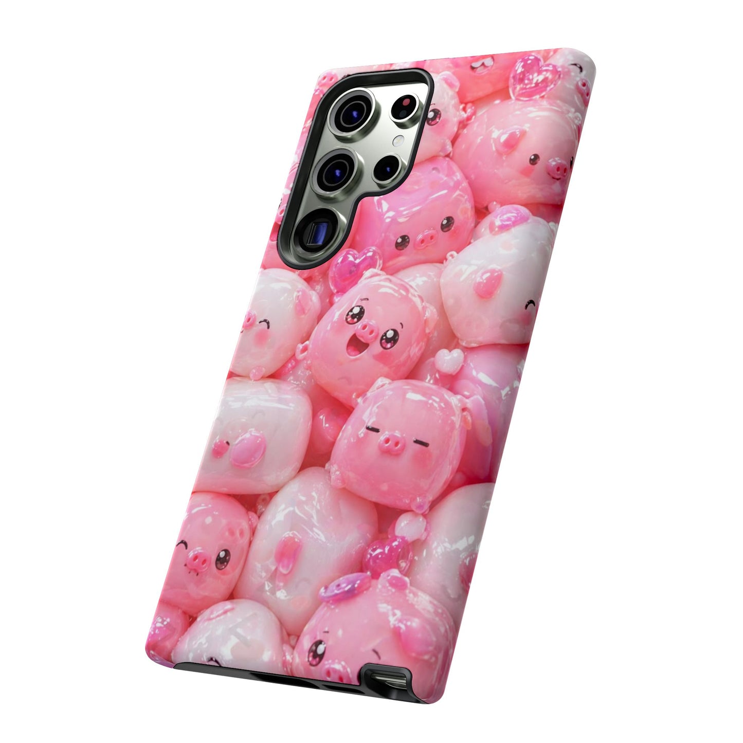 Cute Soft-Pink Character Protective Phone Case