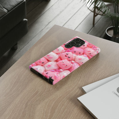 Cute Soft-Pink Character Protective Phone Case