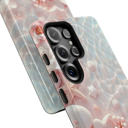 Phone Case — Pink Seashell Starfish Beach Waterproof Design