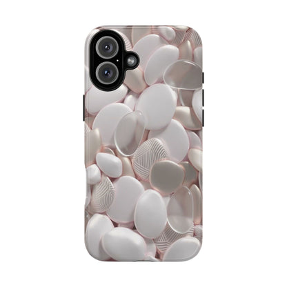 Phone Case – Soft Pink Pebble Pattern Protective Tough Case