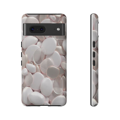 Phone Case – Soft Pink Pebble Pattern Protective Tough Case