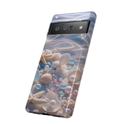 Seashell Pearl Phone Case — Pastel Beach Protective Tough Case