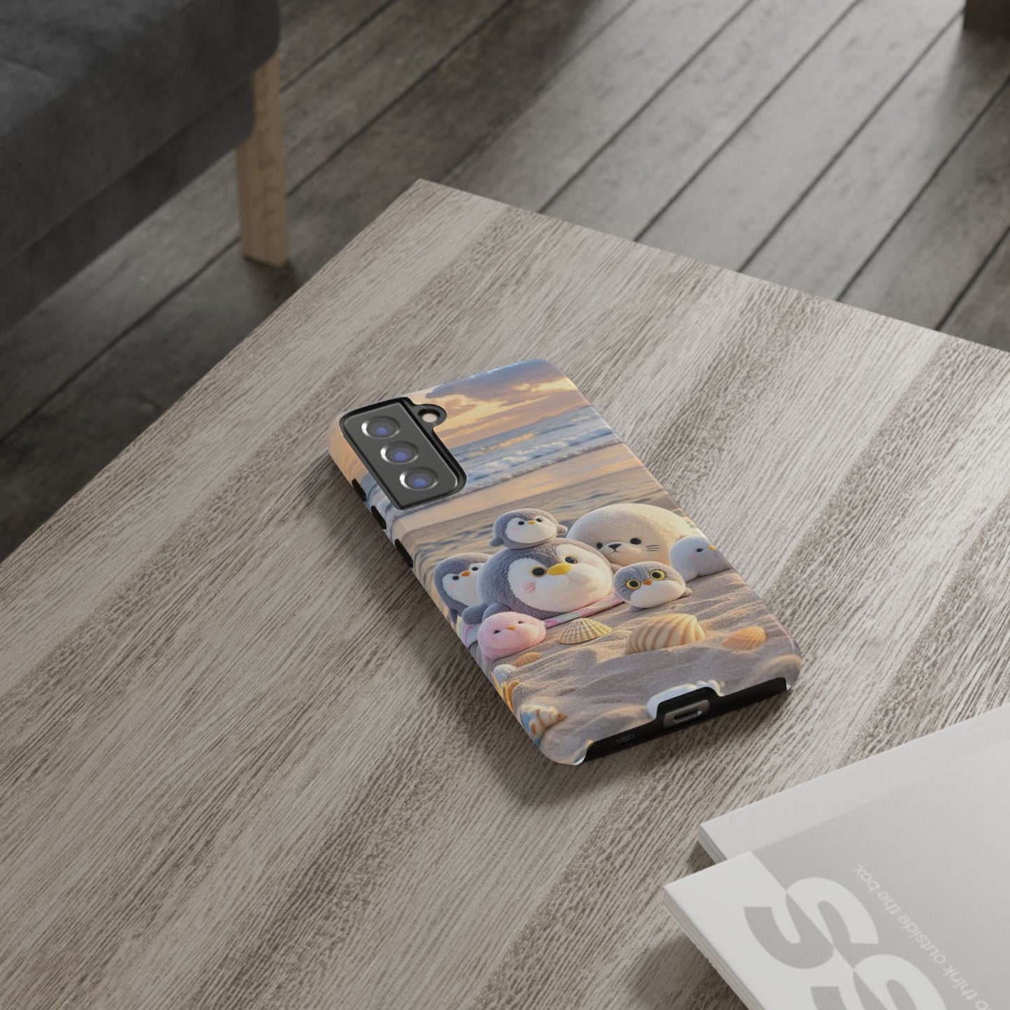 Cute Beach Penguin Phone Case "Kawaii Seaside Animal"