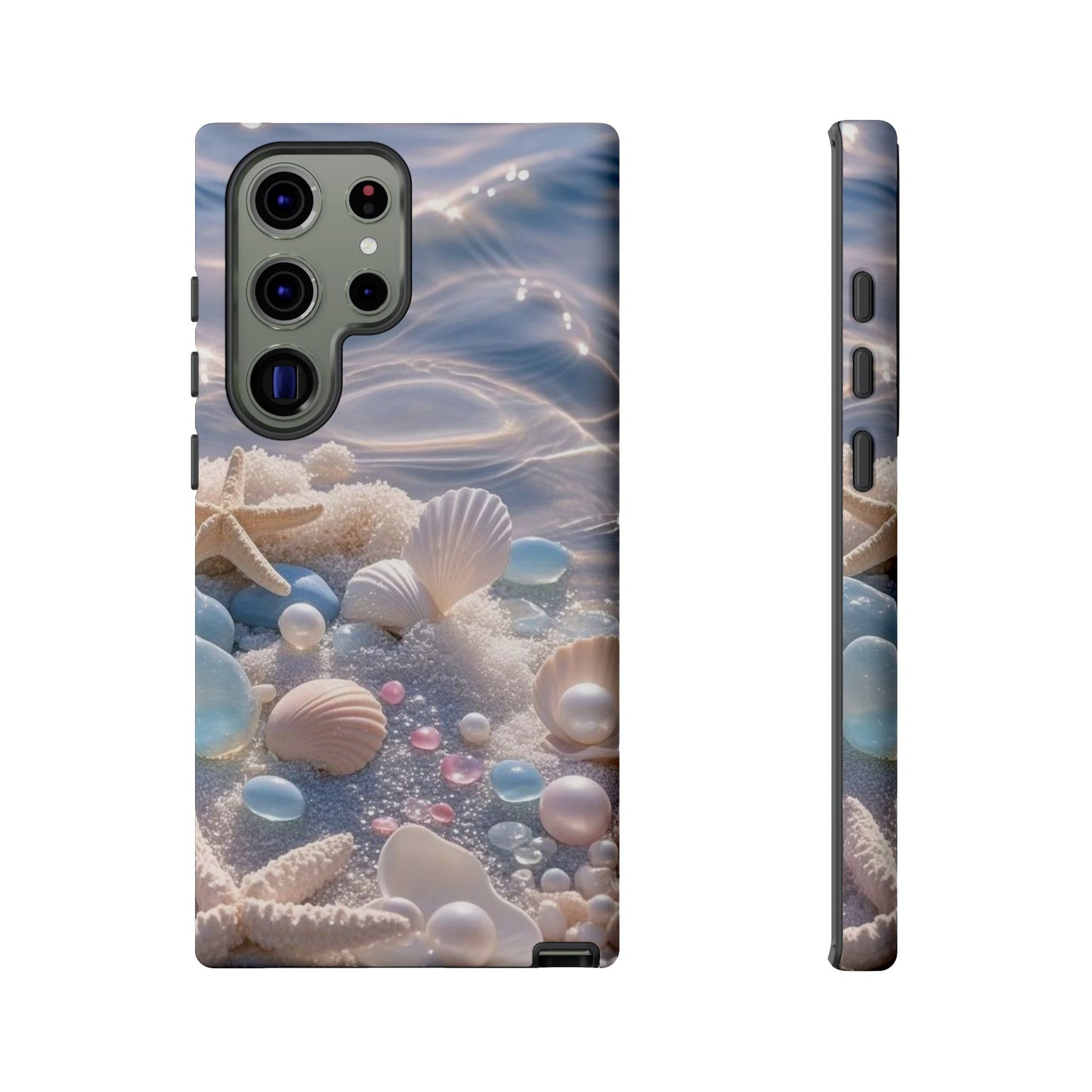 Tough Cases — Pastel Seashell Phone Case (Beach Shells, Pearls & Starfish)