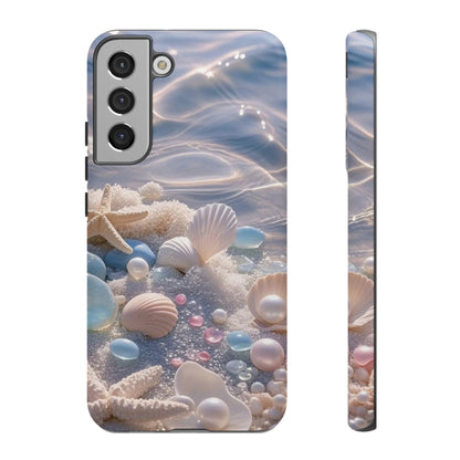 Tough Cases — Pastel Seashell Phone Case (Beach Shells, Pearls & Starfish)