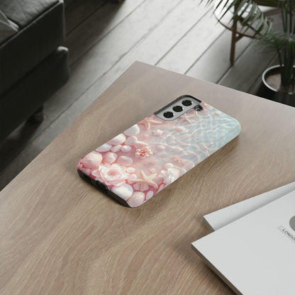 Tough Case - Pink Seashell Beach Phone Case