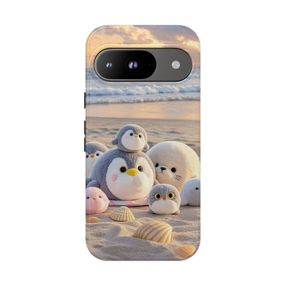Cute Plush Penguins Beach Phone Case