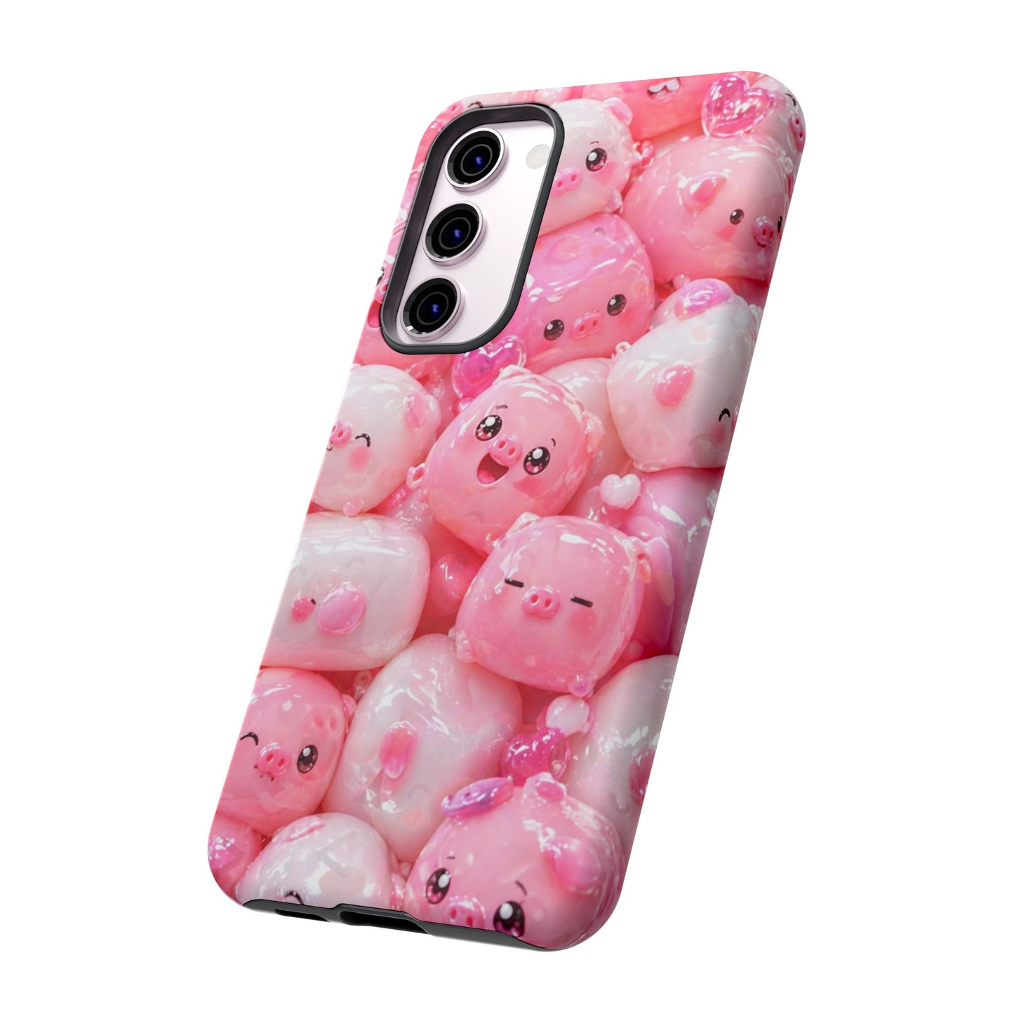 Cute Soft-Pink Character Protective Phone Case