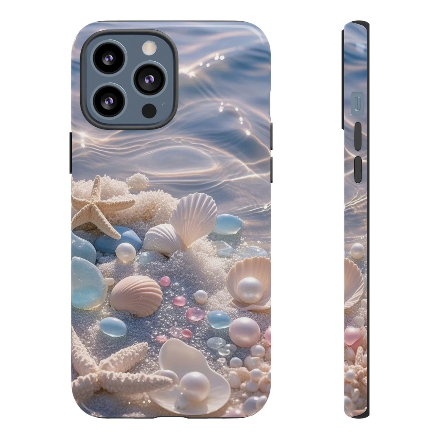 Seashell Pearl Phone Case — Pastel Beach Protective Tough Case