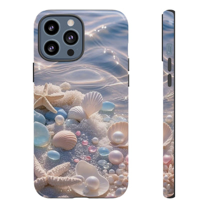 Seashell Pearl Phone Case — Pastel Beach Protective Tough Case