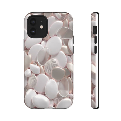 Phone Case – Soft Pink Pebble Pattern Protective Tough Case