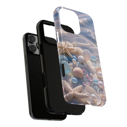 Seashell Pearl Phone Case — Pastel Beach Protective Tough Case
