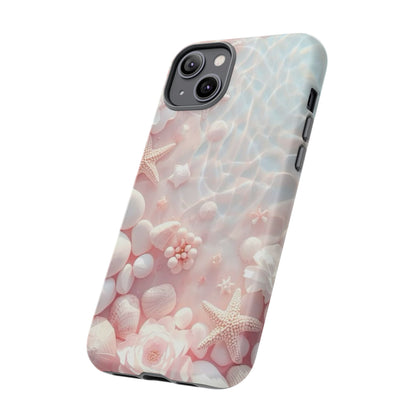 Phone Case — Pink Seashell Starfish Beach Waterproof Design