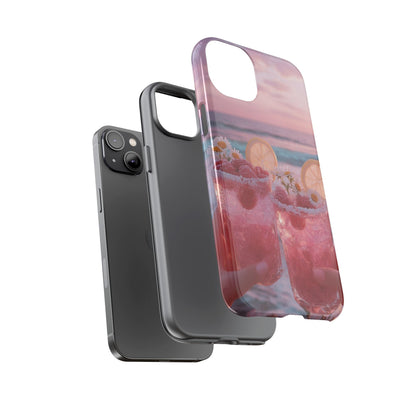 Pink Sunset Cocktail Phone Case — Beach Drink Protective Cover